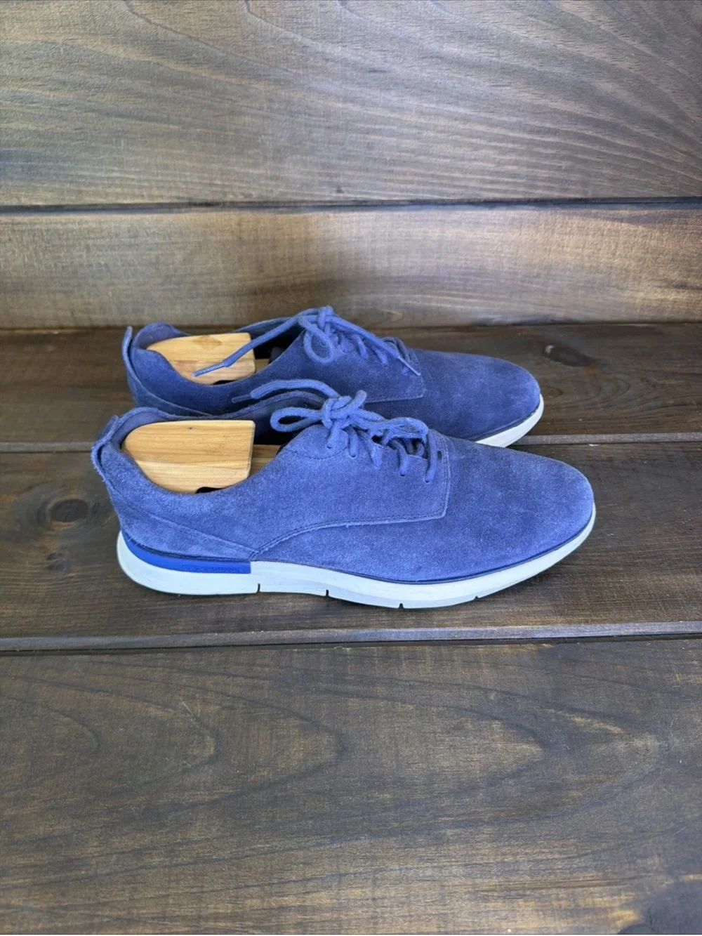 Cole Haan Grand Horizon II Blue Suede Casual Oxford Shoes Men Size 10 M